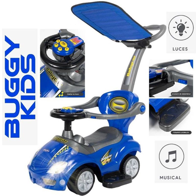 EBABY - Buggy kids con Sonido  luces y Cajonera de juguetes