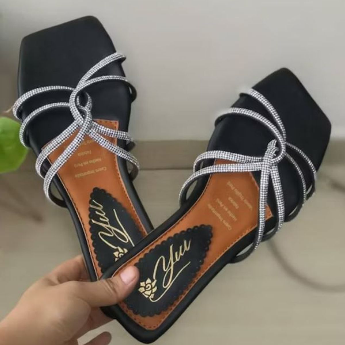 GENERICO - 2086L-37 Sandalia Mujer Monica Seles Color Negro