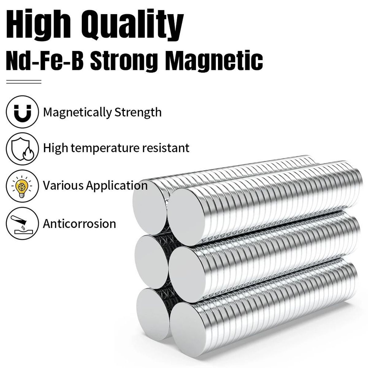 GENERICO - Imanes De Neodimio Modelo Disco 12mmx2mm Pack 20 unds