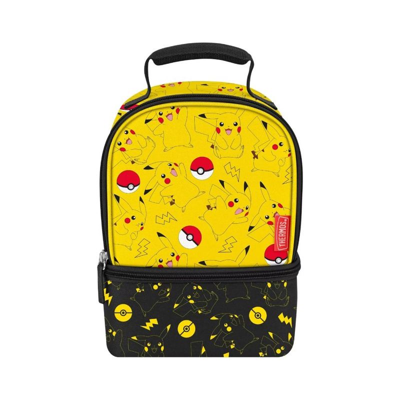 POKEMON - Lonchera Doble Compartimento Pokemon Thermos Pikachu para Niños