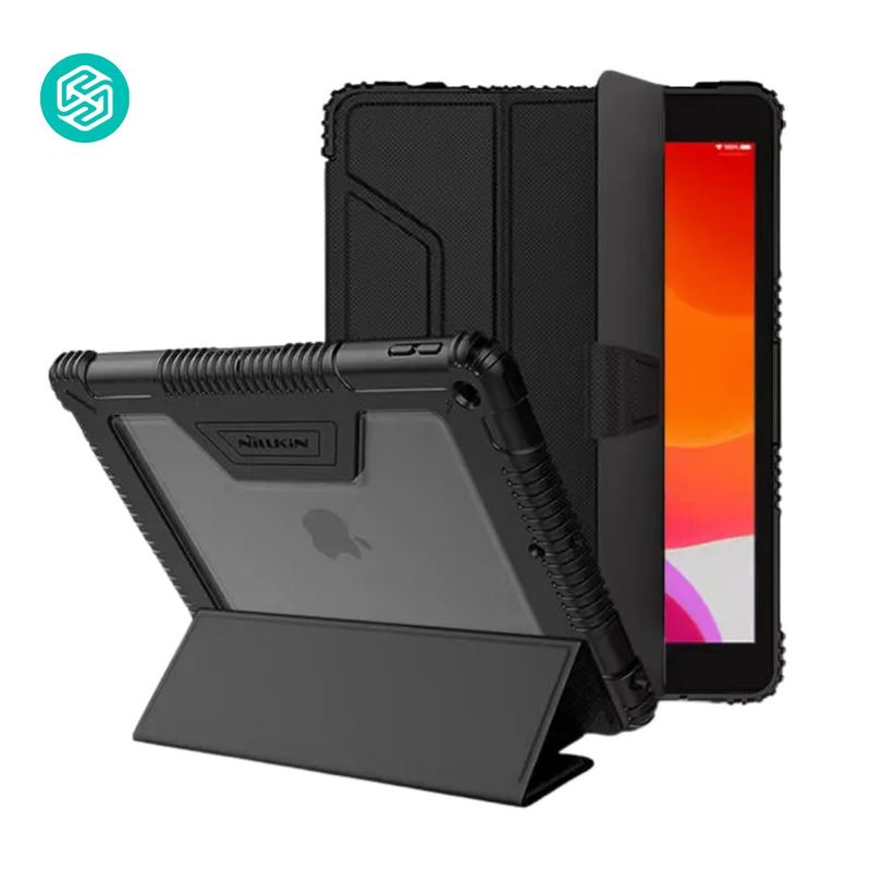 NILLKIN - Case para Ipad 9na generación - Nillkin Bumper Leather Cover NEGRO