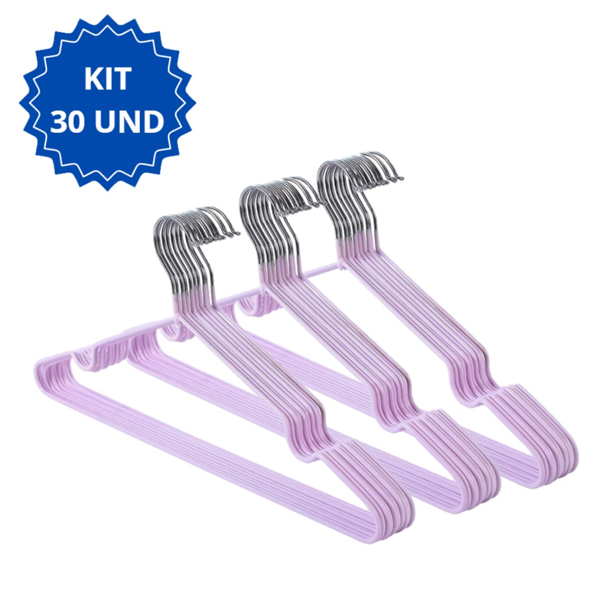 GENERICO - Ganchos Colgadores Para Ropa Color Morado 30 Unidades