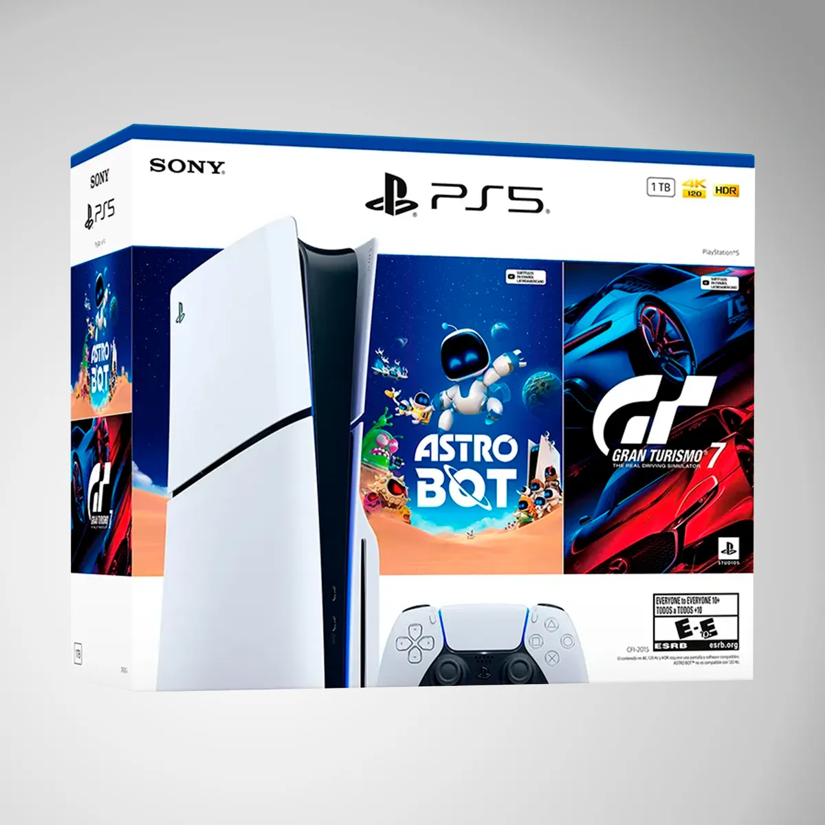 PlayStation 5 Estándar 1TB con Lectora + Gran Turismo 7 y Astro Bot 2115, marca SONY - Foto Principal