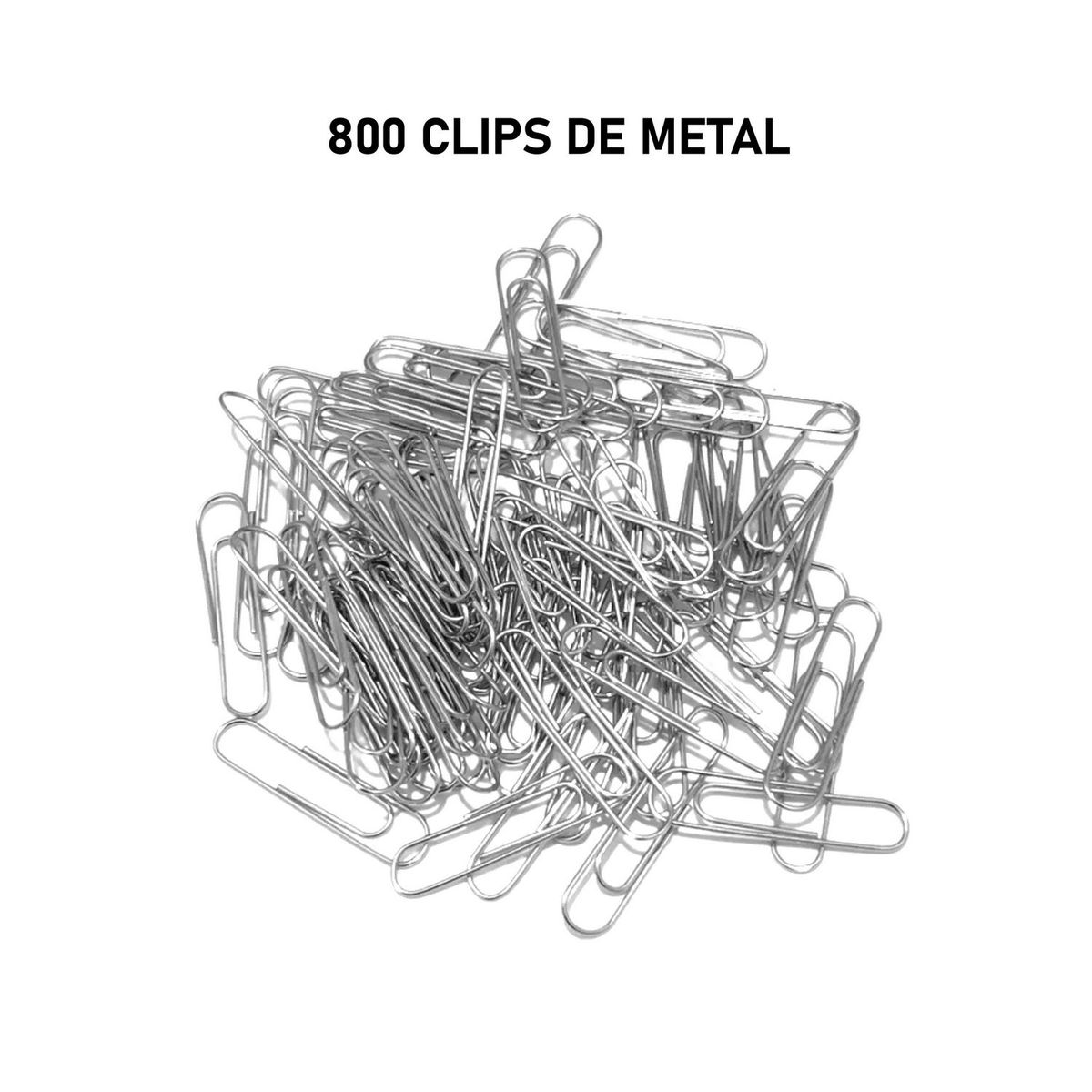 SM - CLIPS DE METAL X 800 CLIPS - 33MM / PACK DE 10 CAJITAS