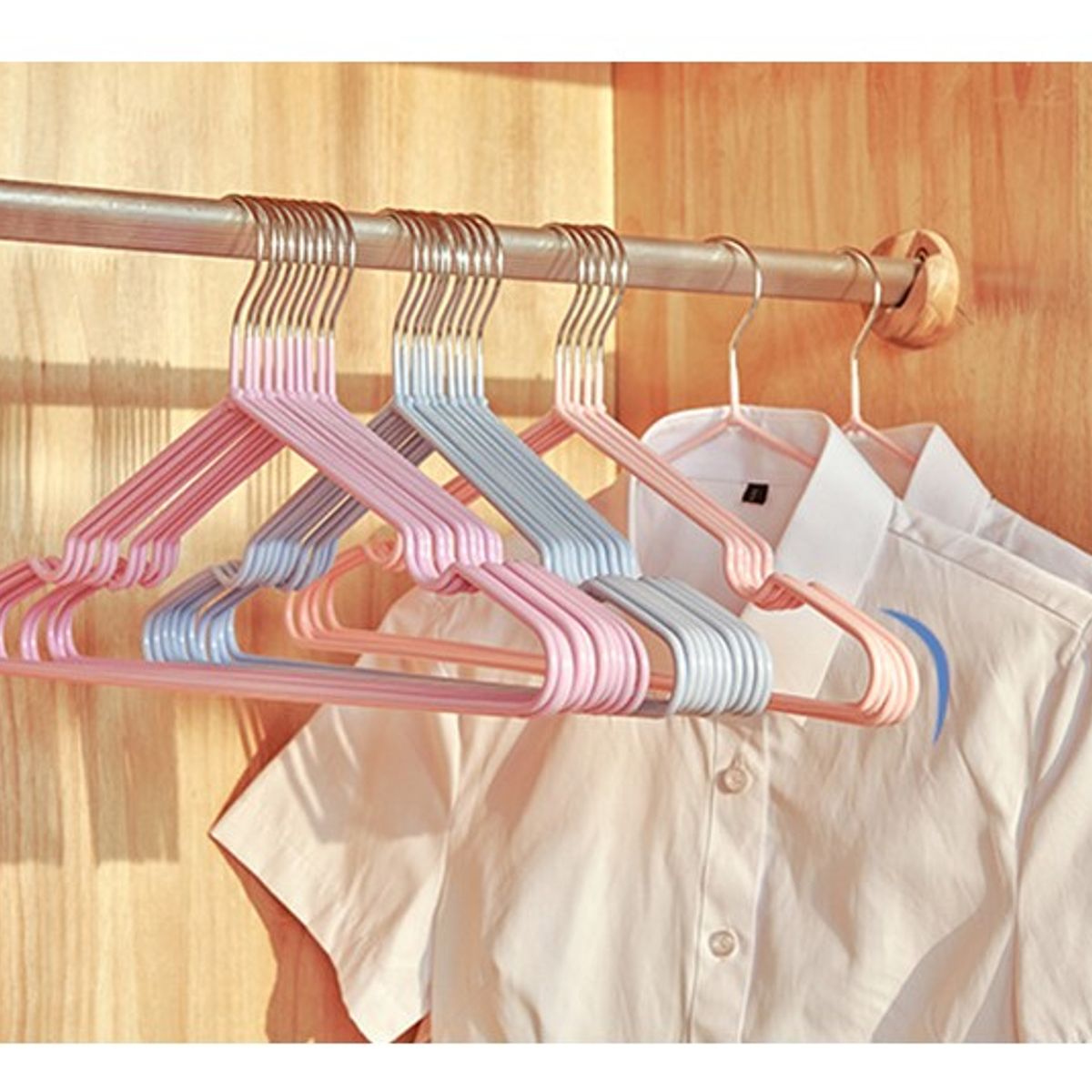 GENERICO - Ganchos Colgadores Para Ropa Color Morado 20 unidades