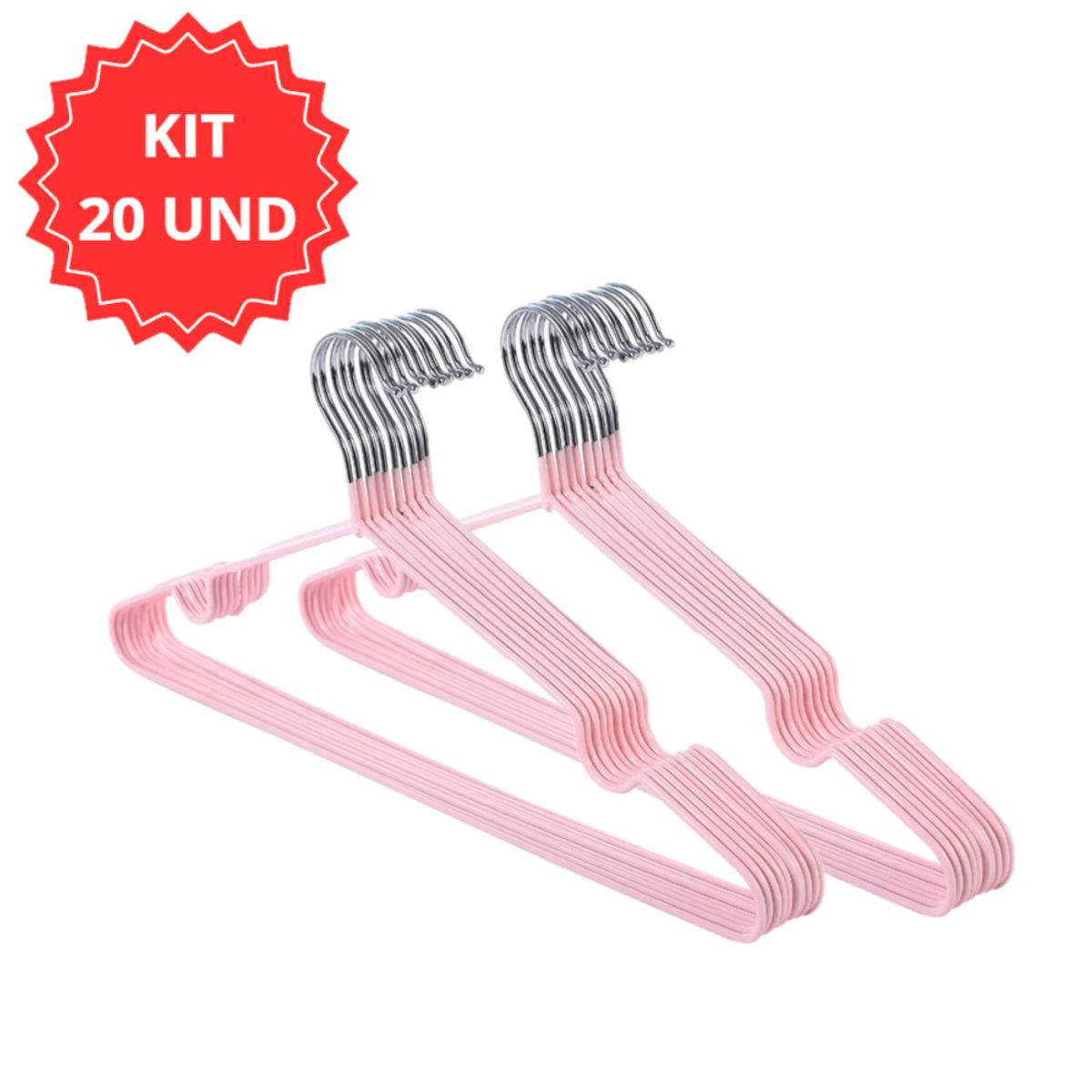 GENERICO - Ganchos Colgadores Para Ropa Color Morado 20 unidades