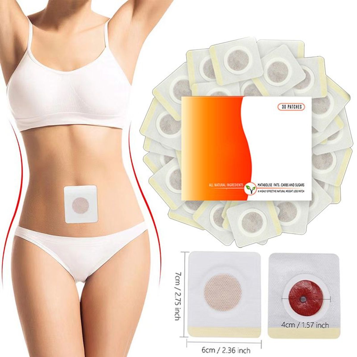 GENERICO - Parches Adelgazantes Reductores Slim Patch pack de 30 unid