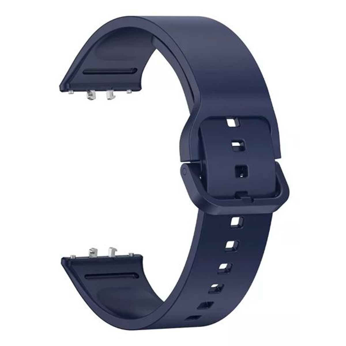 GENERICO - Correa de Silicona Azul + Case Bumper Plata para Samsung Galaxy Fit 3