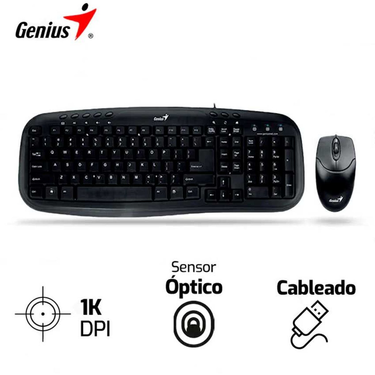 Combo Genius KM-200  Teclado + Mouse, marca GENIUS - Foto Principal