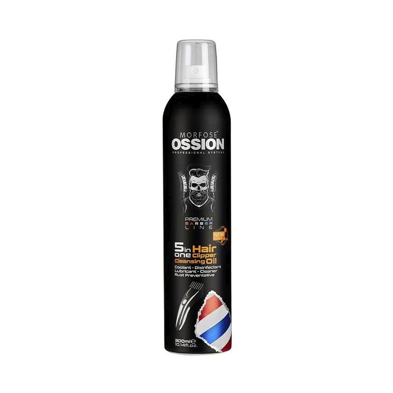 OSSION - Aceite Limpiador Máquinas Barbería 5en1 300ml OSSION