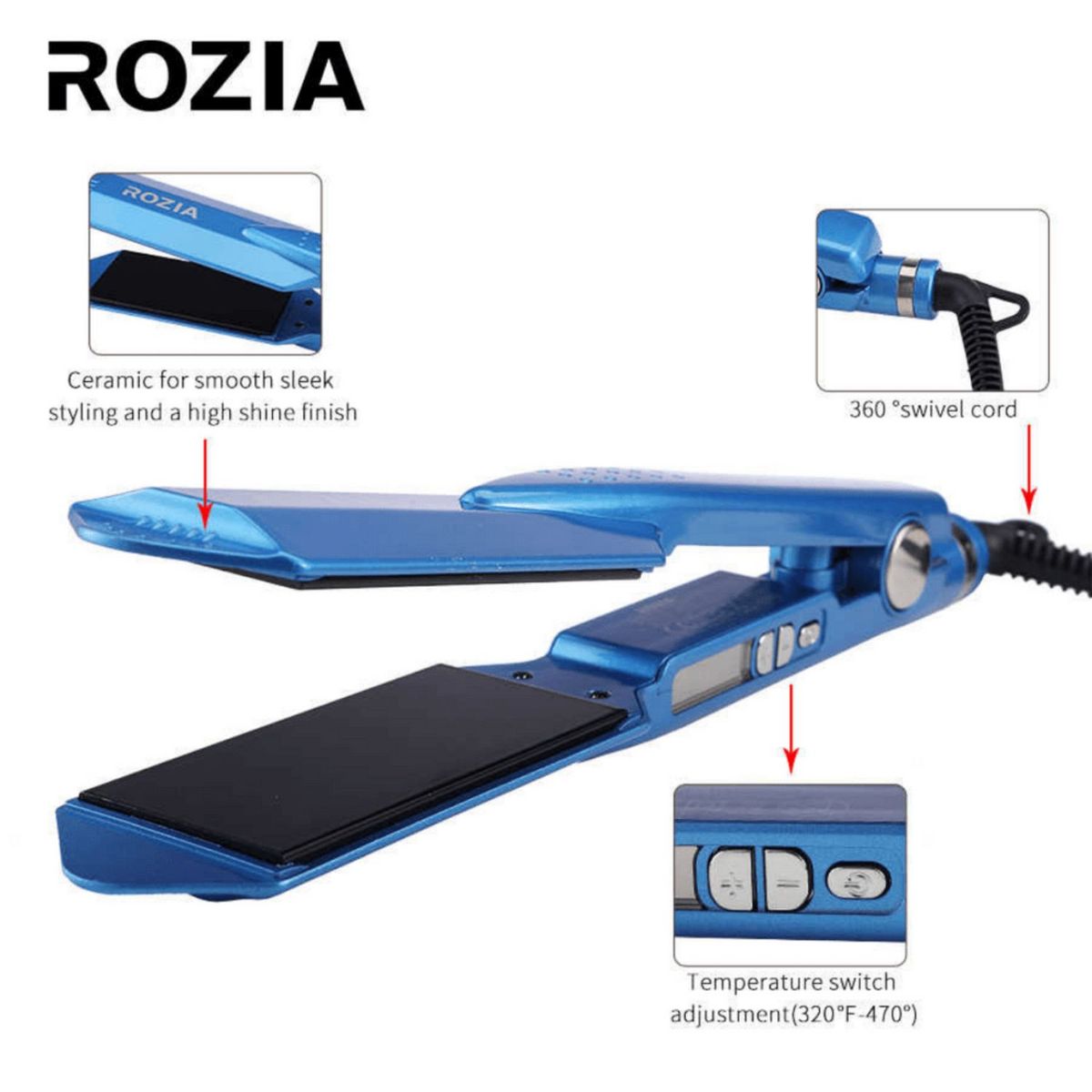OEM - Plancha Rozia semi-profesional de 470°