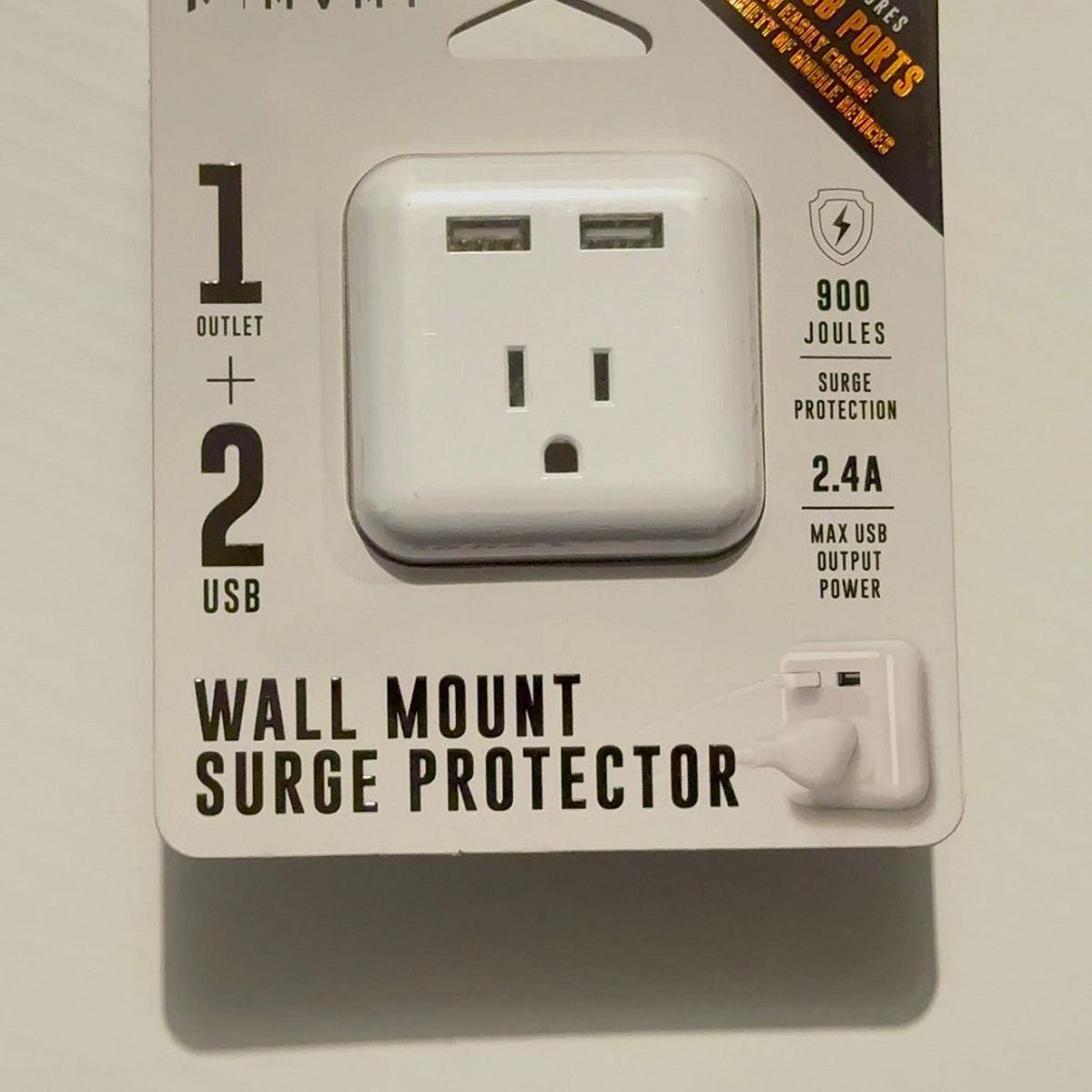 GENERICO - Cargador con 1 salida y 2 entradas USB - Blanco