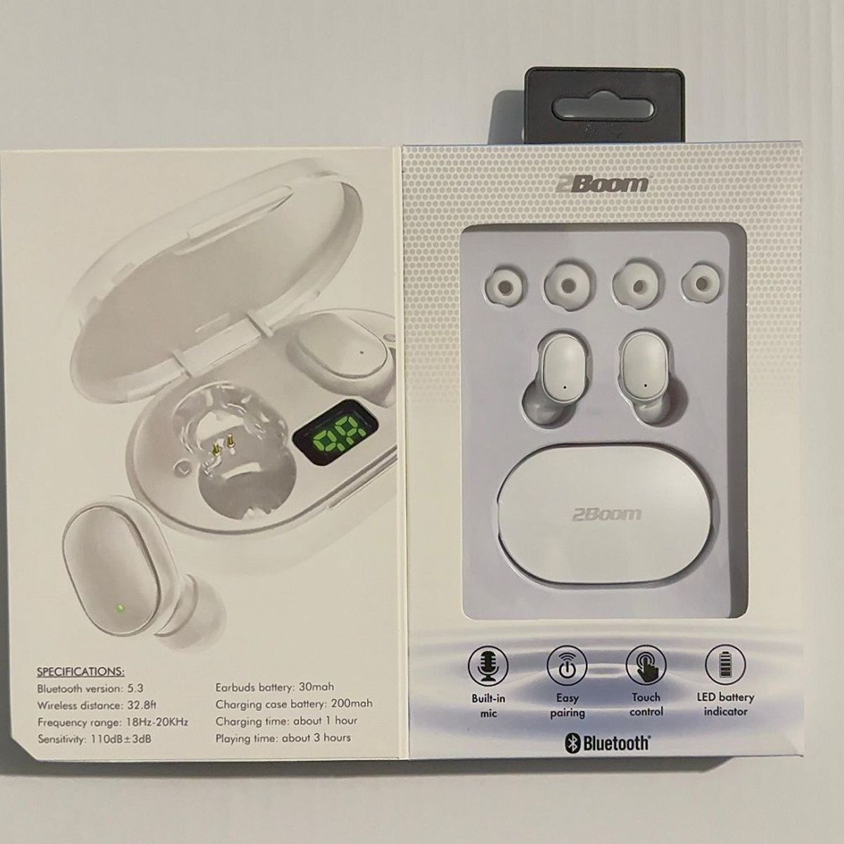 2BOOMB - 2BOOM - AUDIFONOS VIRAL AIR - BLUETOOTH Y MICROFONO - BLANCO