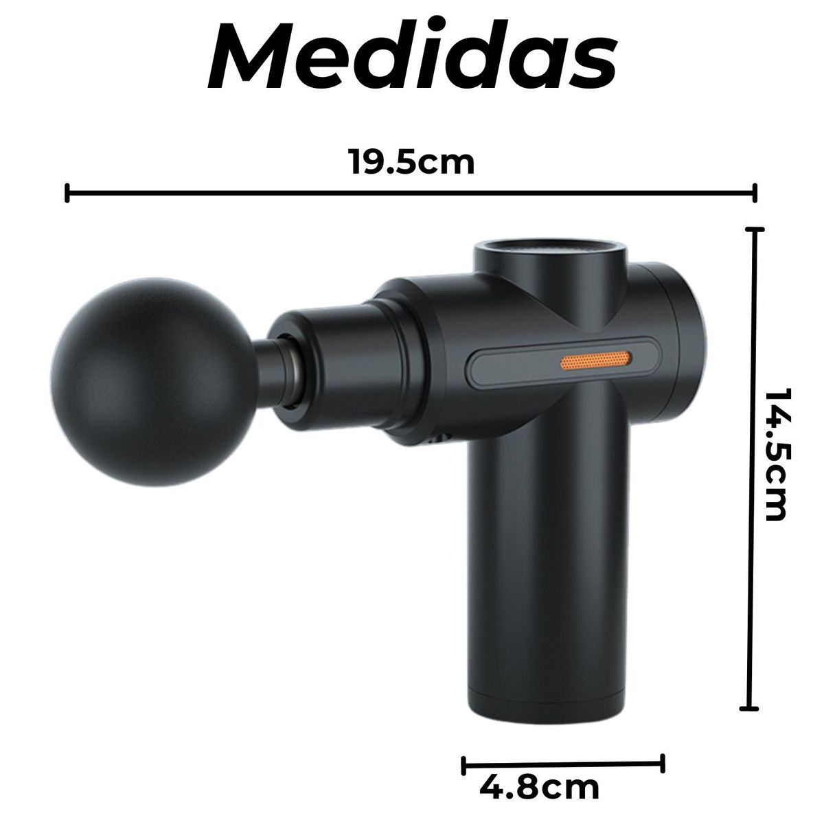 MASSAGE GUNS - Pistola de vibración para el dolor muscular-Gris