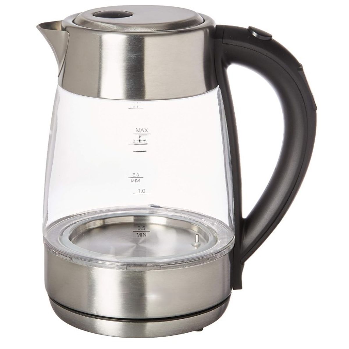 FINEZZA - Hervidor Vidrio y Acero Inoxidable 2L Luces Led