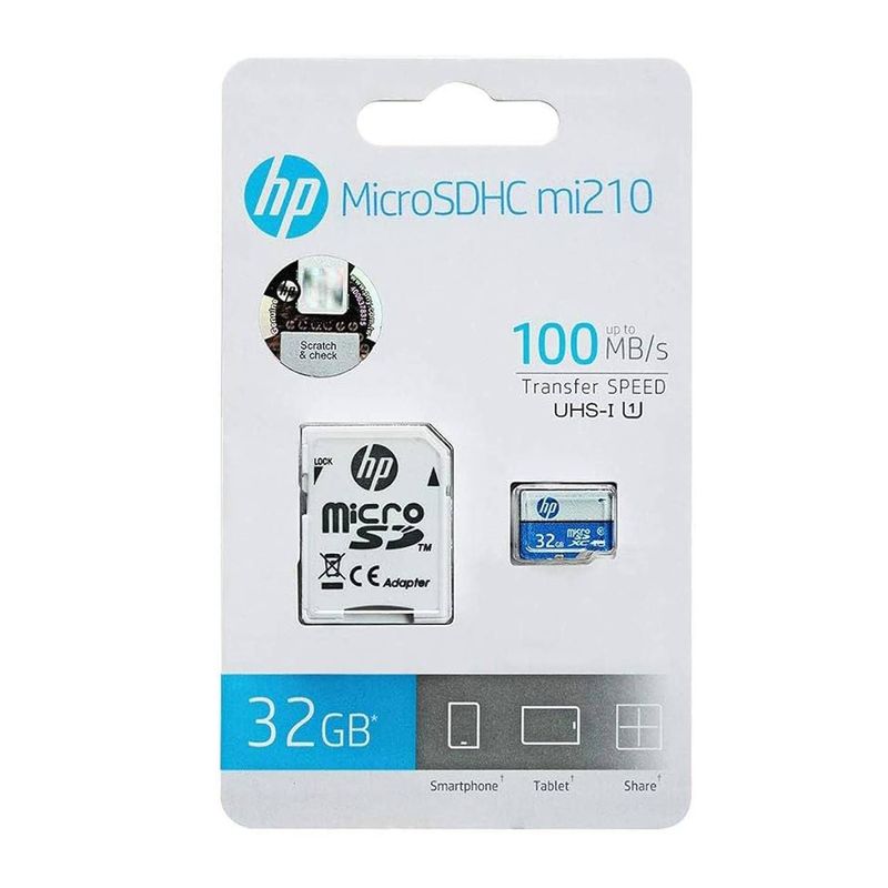 HP - MEMORIA MICRO SD HP 32GB mi210 CON ADAPTADOR