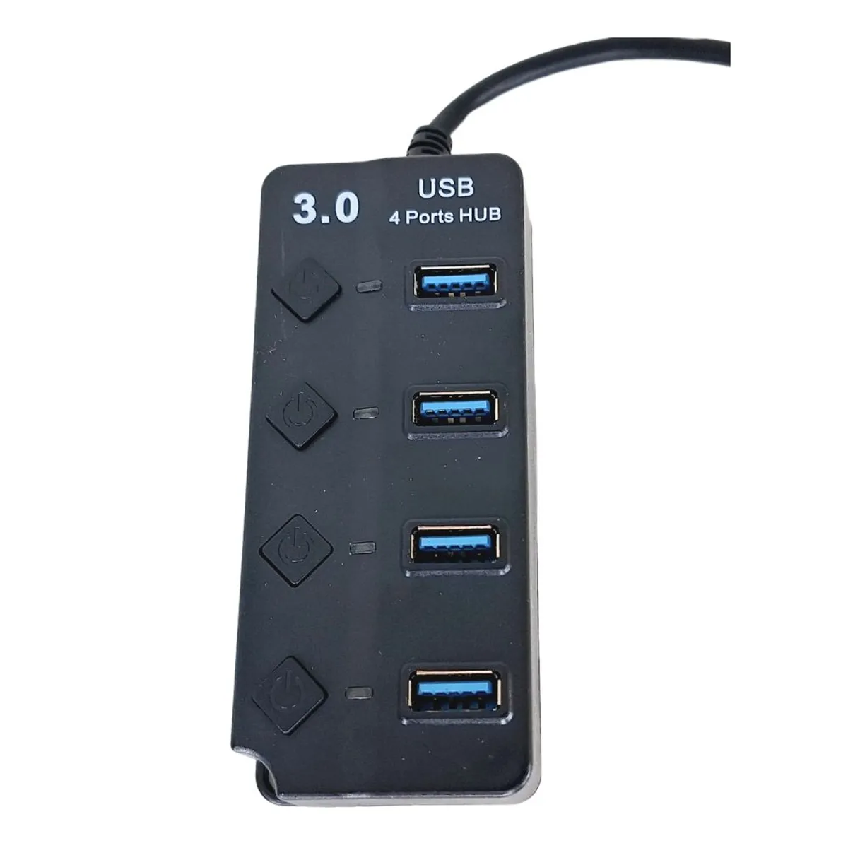 GENERICO - Multi puerto HUB 4 puertos USB 3.0 luz led para Windows - Mac