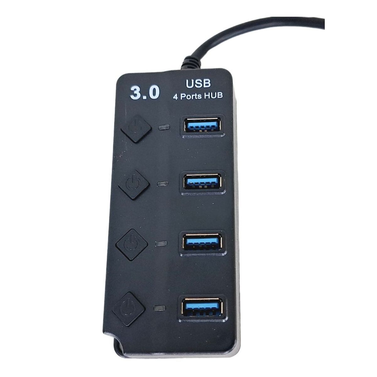 GENERICO - Multi puerto HUB 4 puertos USB 3.0 luz led para Windows - Mac