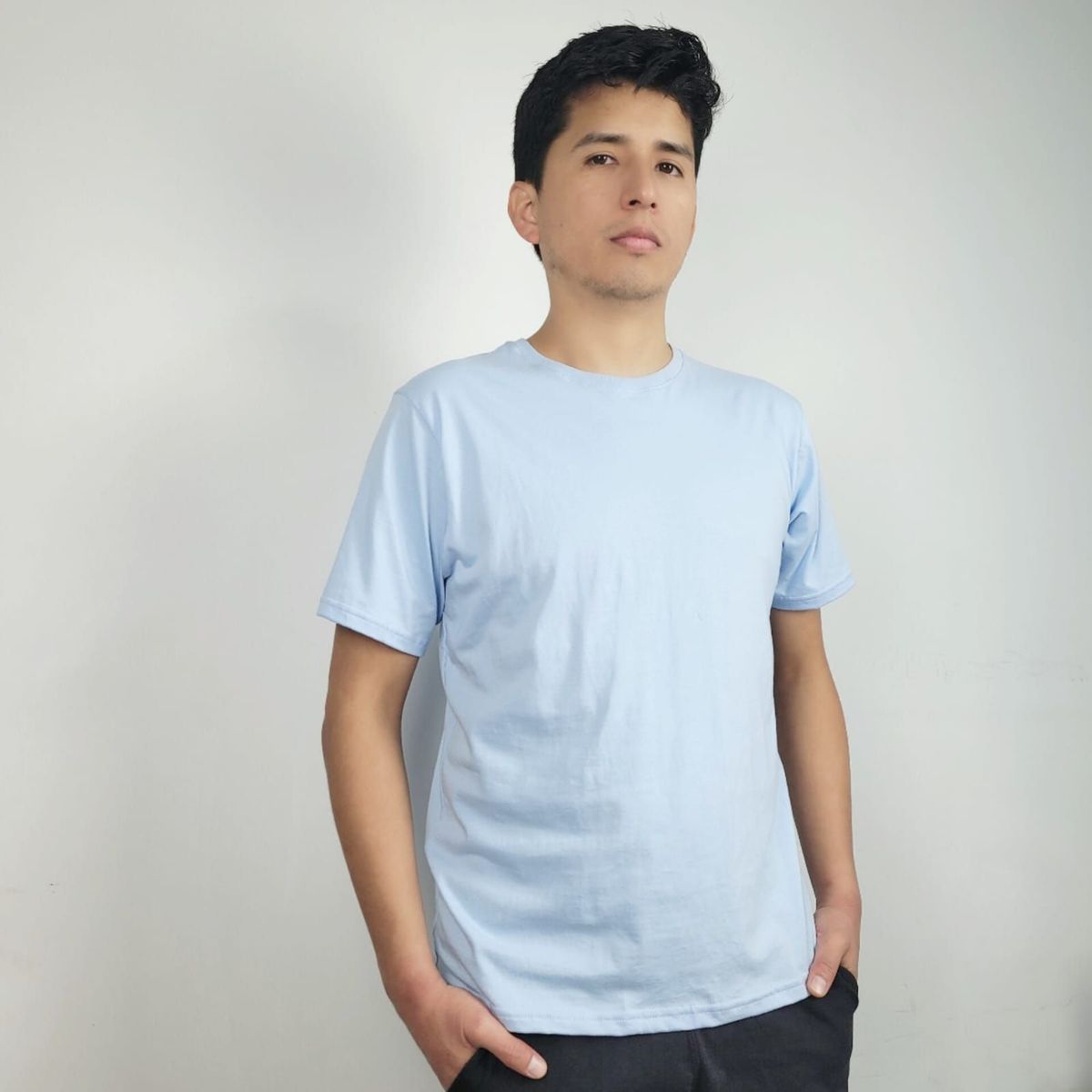 PURPLE LINE - Polo Casual Hombre Cuello Redondo