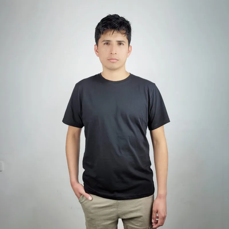 PURPLE LINE - Polo Casual Hombre Cuello Redondo