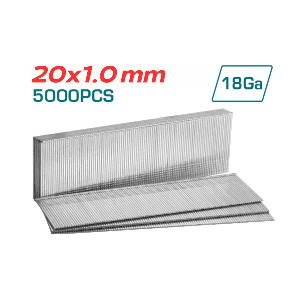 TOTAL TOOLS - Clavos para clavadora neumatica 20mm 5000 piezas Total