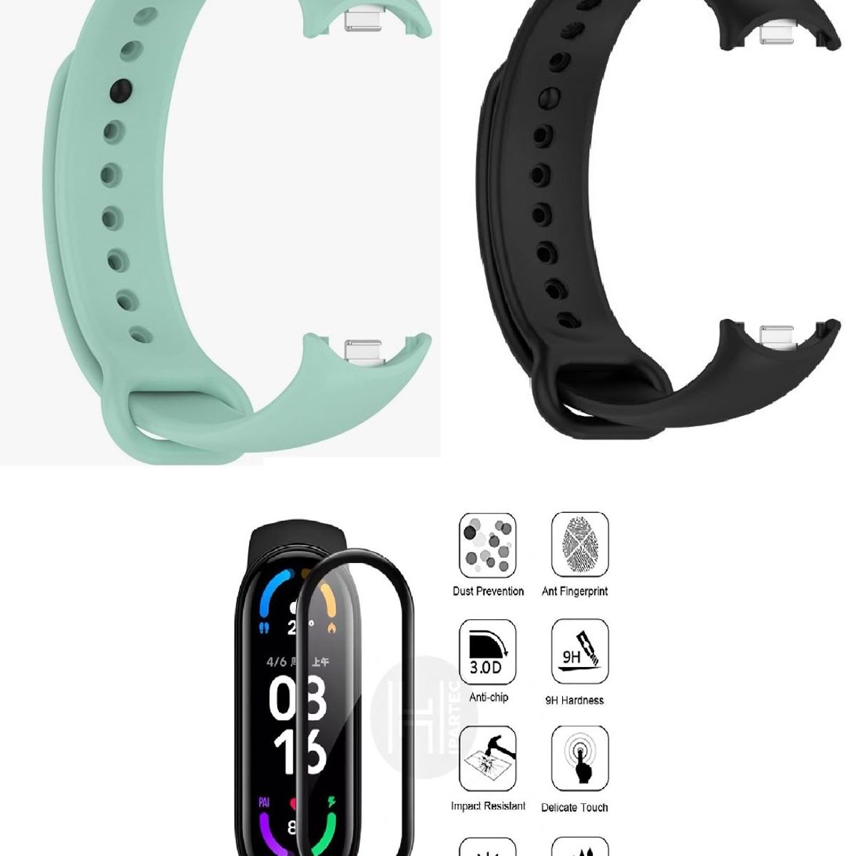 GENERICO - Correa Silicona compatible Xiaomi Mi Band 8, 9, 10