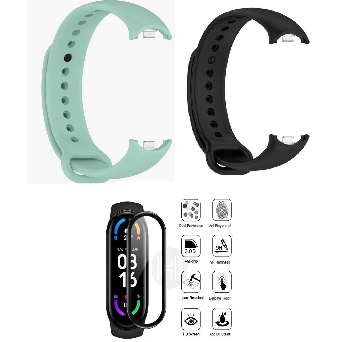 GENERICO - Correa Silicona compatible Xiaomi Mi Band 8, 9, 10