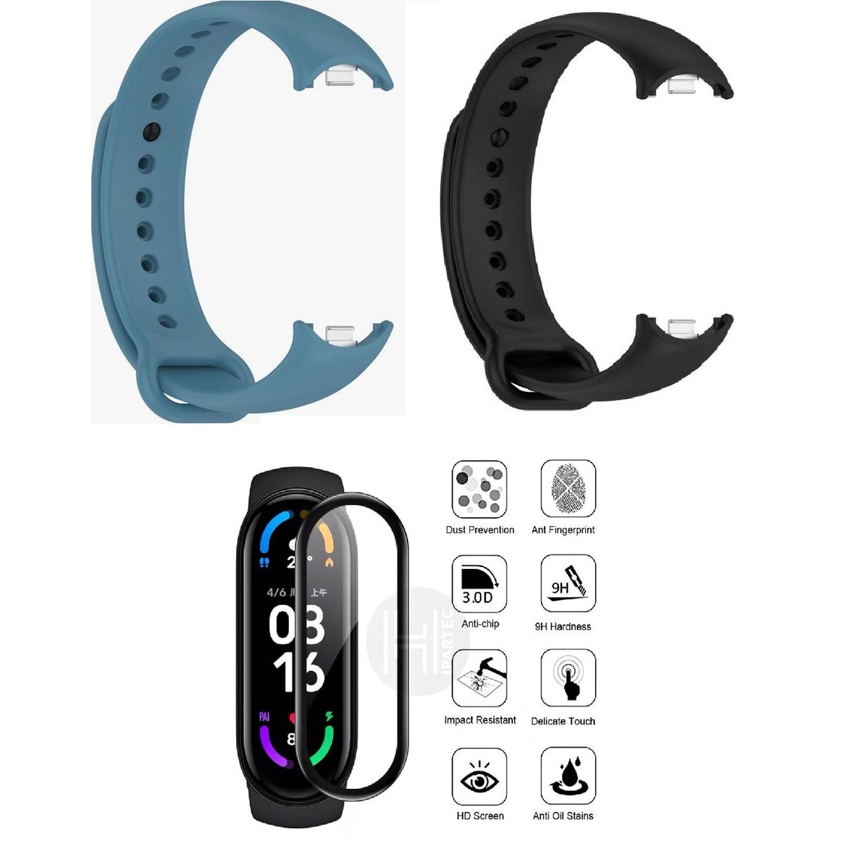 GENERICO - Correa Silicona compatible Xiaomi Mi Band 8, 9