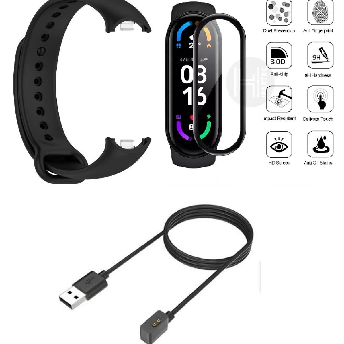 GENERICO - Correa Silicona compatible Xiaomi Mi Band 8, 9, 10