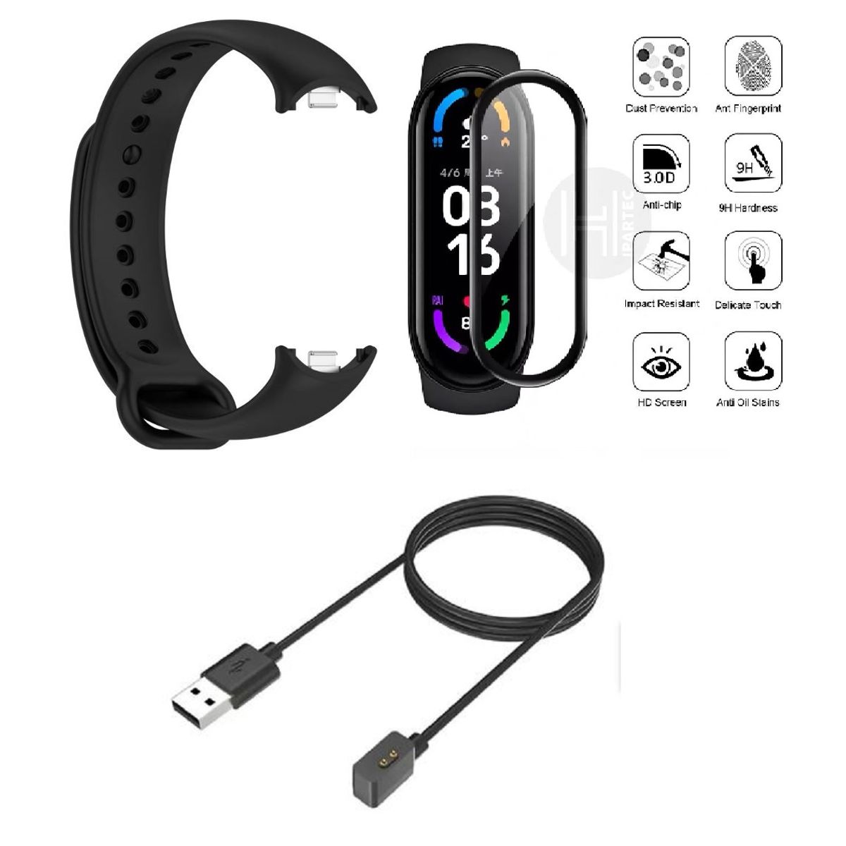 GENERICO - Correa Silicona compatible Xiaomi Mi Band 8, 9, 10