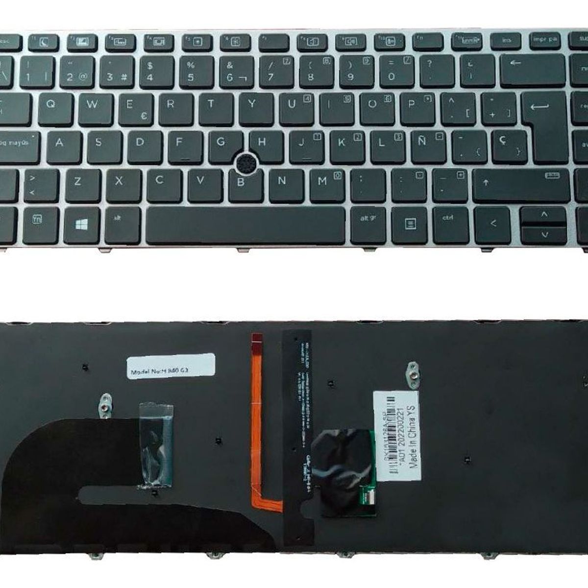 GENERICO - TECLADO PARA LAPTOP HP 840 G3 848 745 G3 G4 ILUMINADO SN EXT