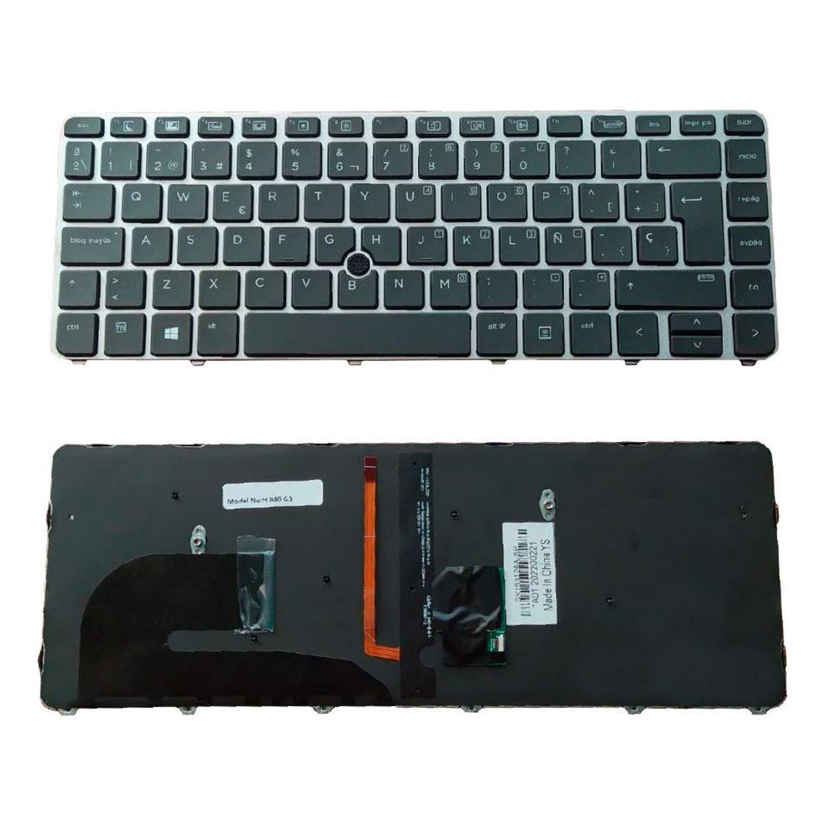 GENERICO - TECLADO PARA LAPTOP HP 840 G3 848 745 G3 G4 ILUMINADO SN EXT