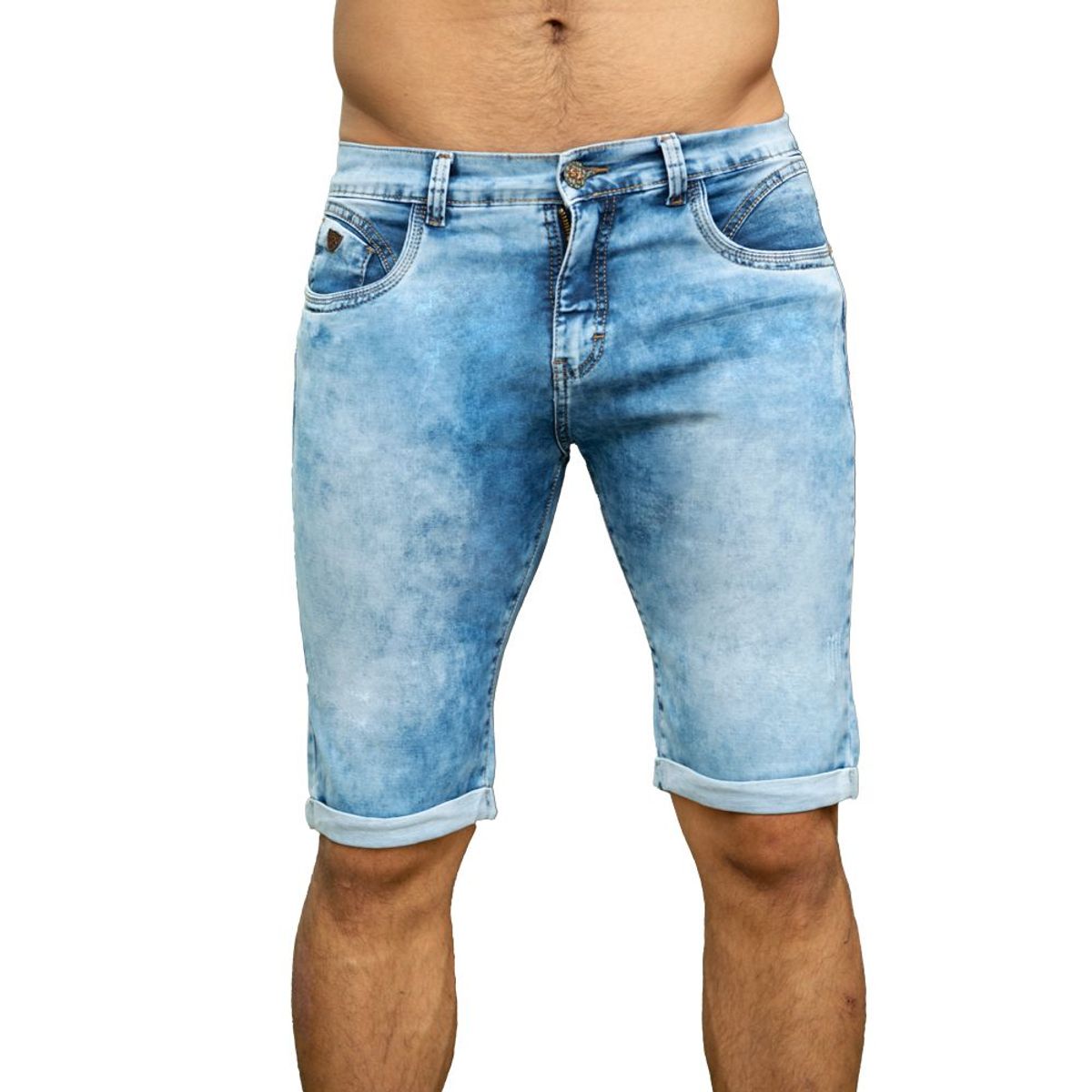 ZOHAR - SHORT PARA HOMBRE-BRUNNO SNAAX - CELESTE MOTEADO