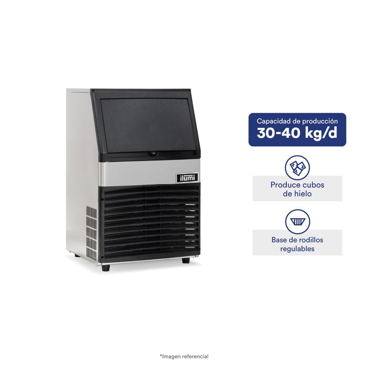 ILUMI - Maquina de Hielo Ilumi con Producción de 40 Kg/Día