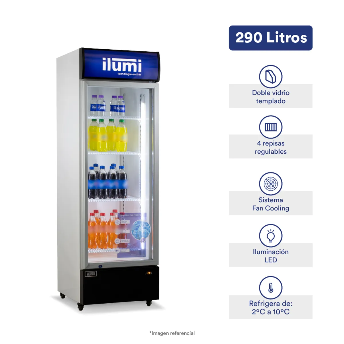 ILUMI - Visicooler Fan Cooling Ilumi de 290L