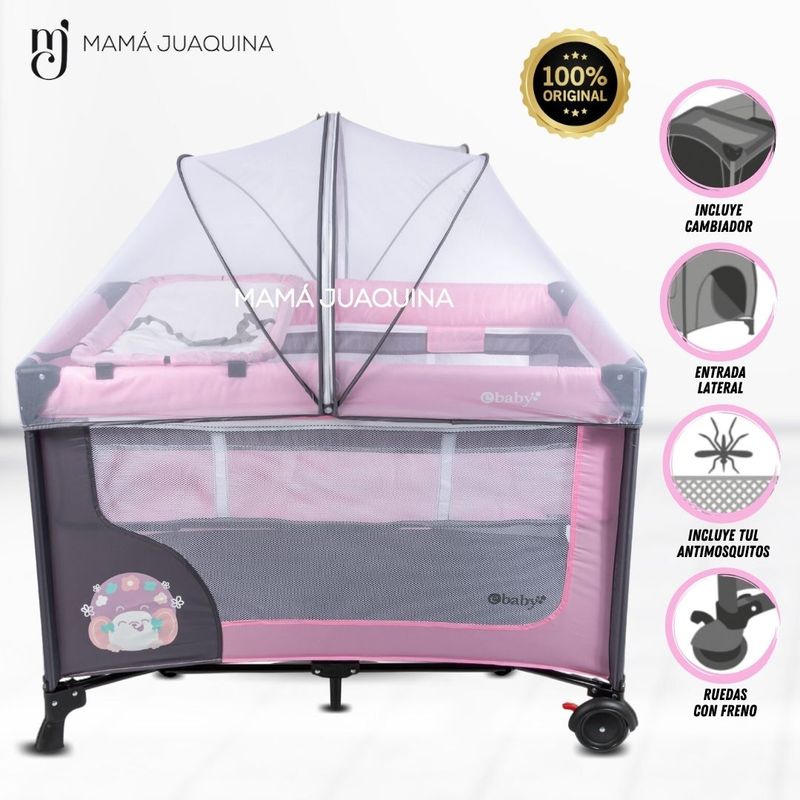 EBABY - Cuna Corral de Lujo «LUUBORN» Edición Limitada Pink