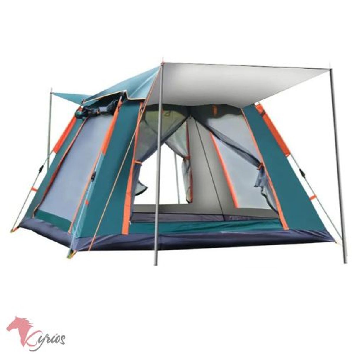 GENERICO - Camping Familiar Doble Capa Proteccion UV 6 personas