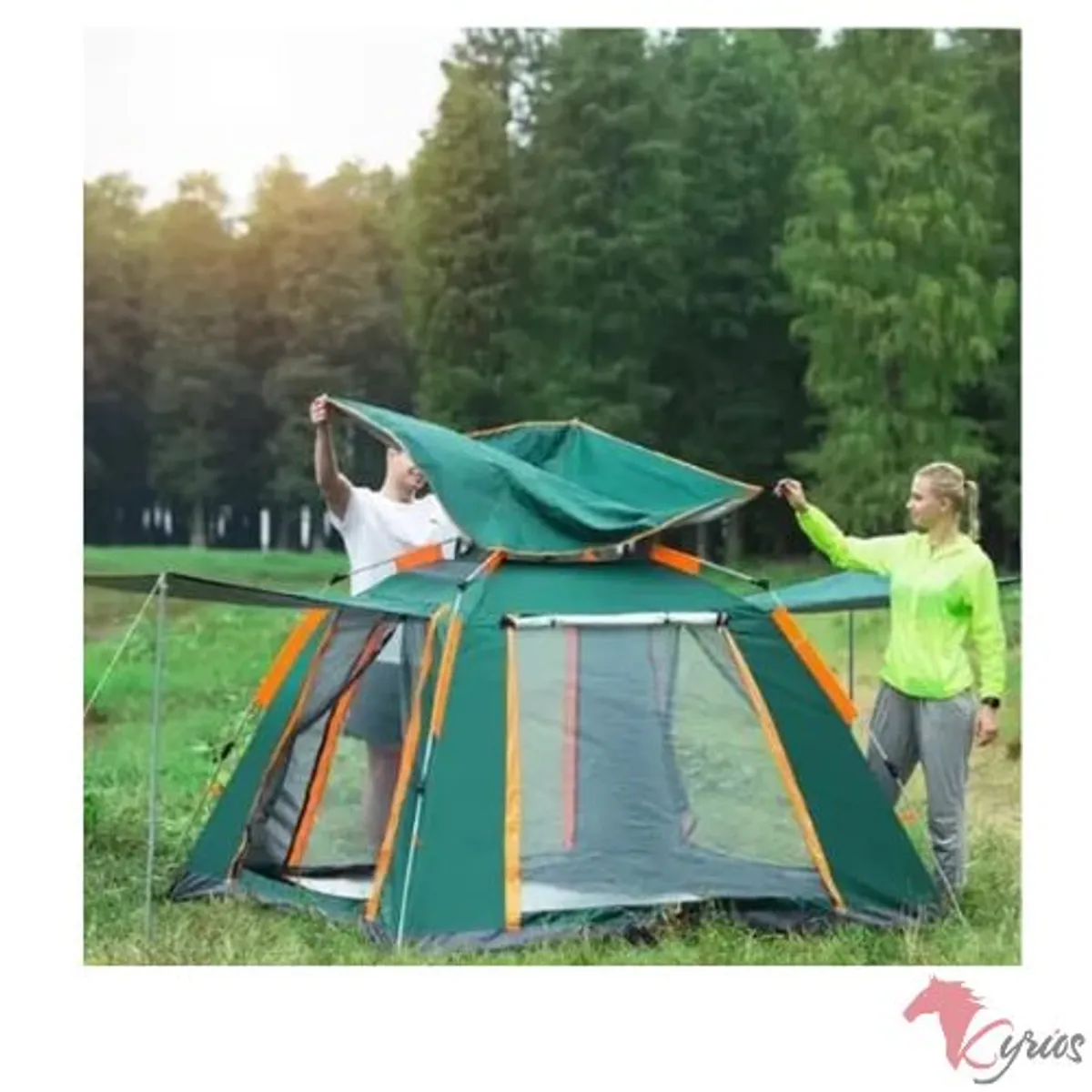 GENERICO - Camping Familiar Doble Capa Proteccion UV 6 personas