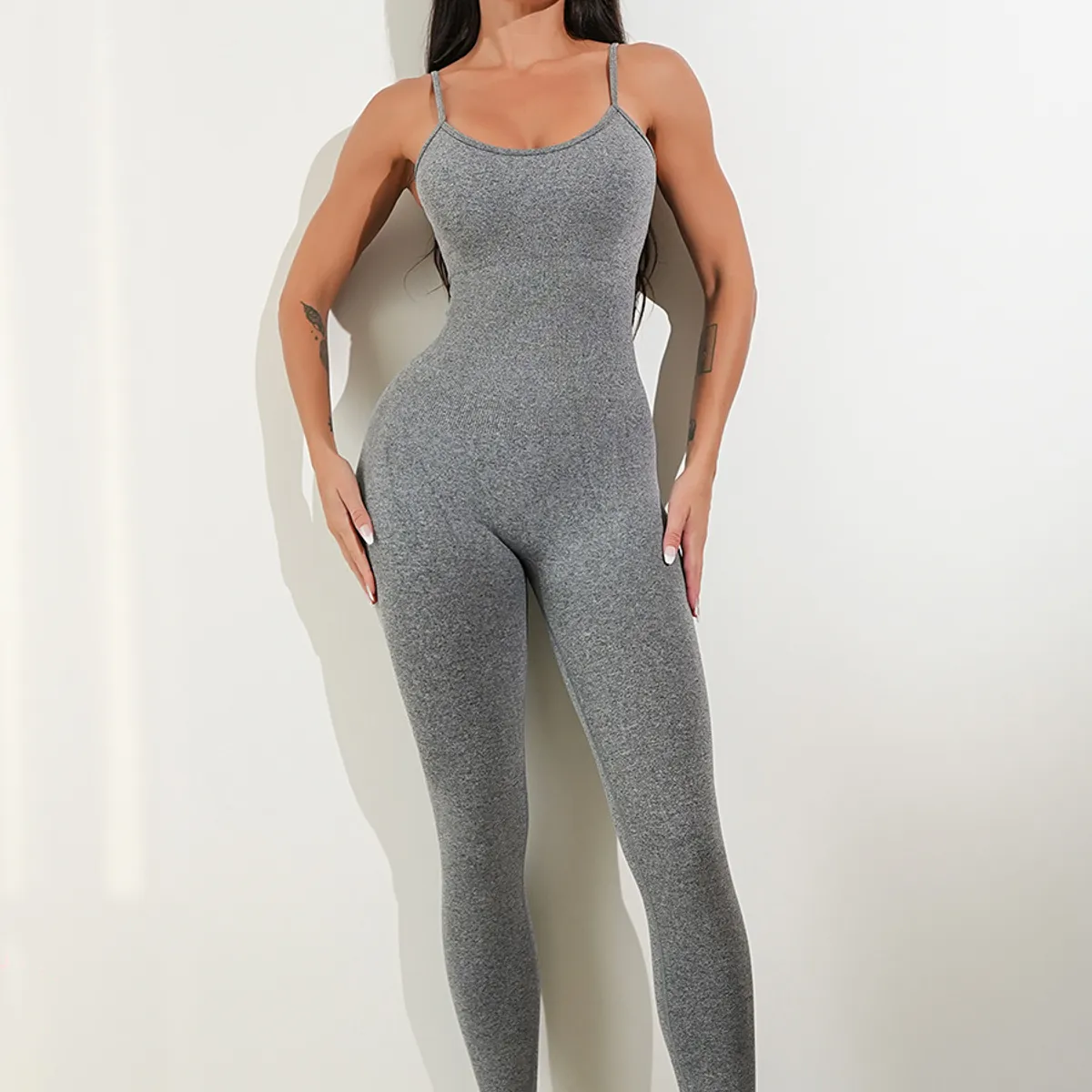 GENERICO - Enterizo deportivo de mujer con efecto levanta gluteos