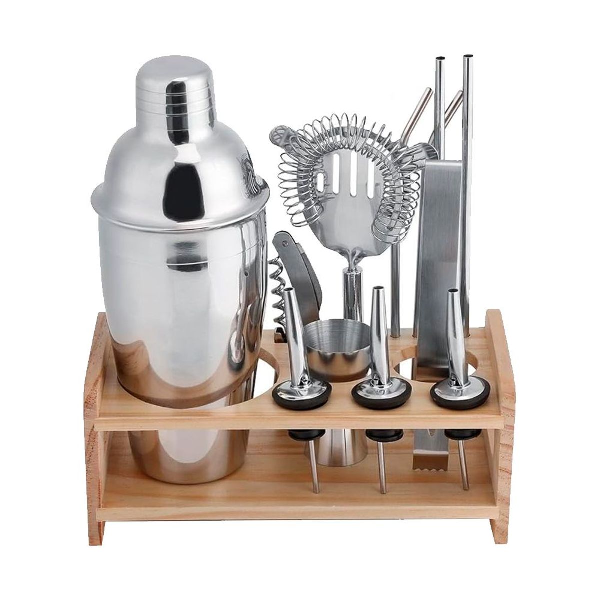 INSPIRA - Juego de Coctelera Kit Barman de Acero Inoxidable 13 piezas