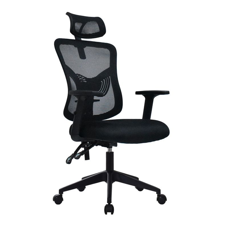BONNO - Silla de Escritorio Fone Ultra Con Cabecero Negro
