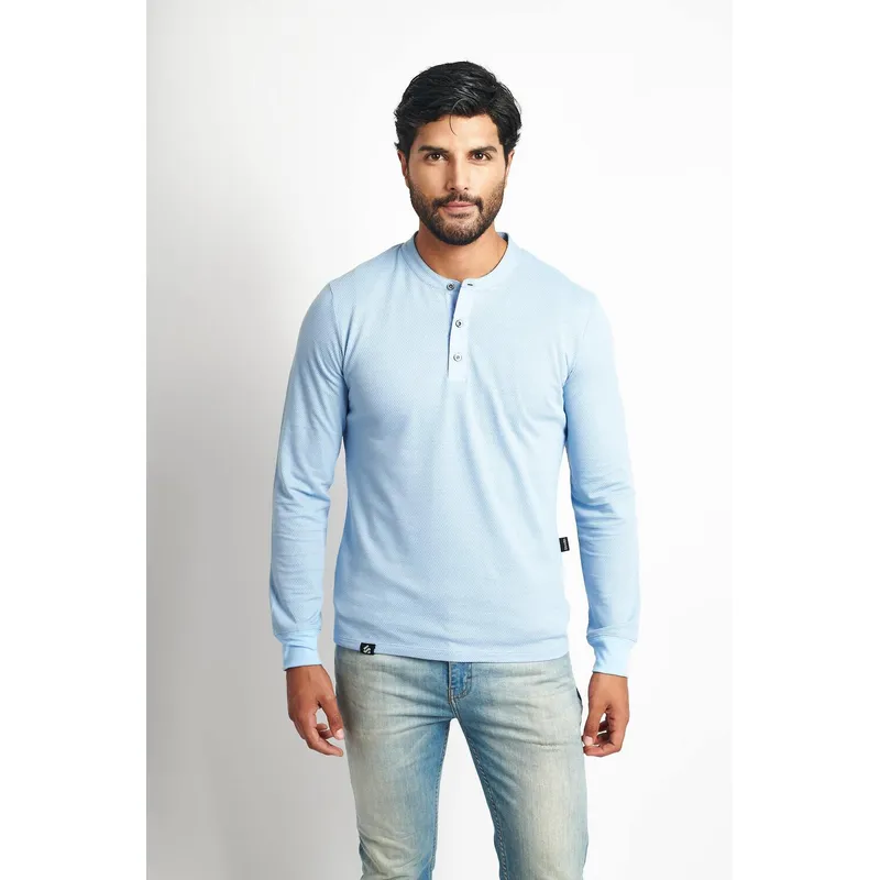 STEALTH - Polo Manga Larga Cuello Henley Hombre Stealth