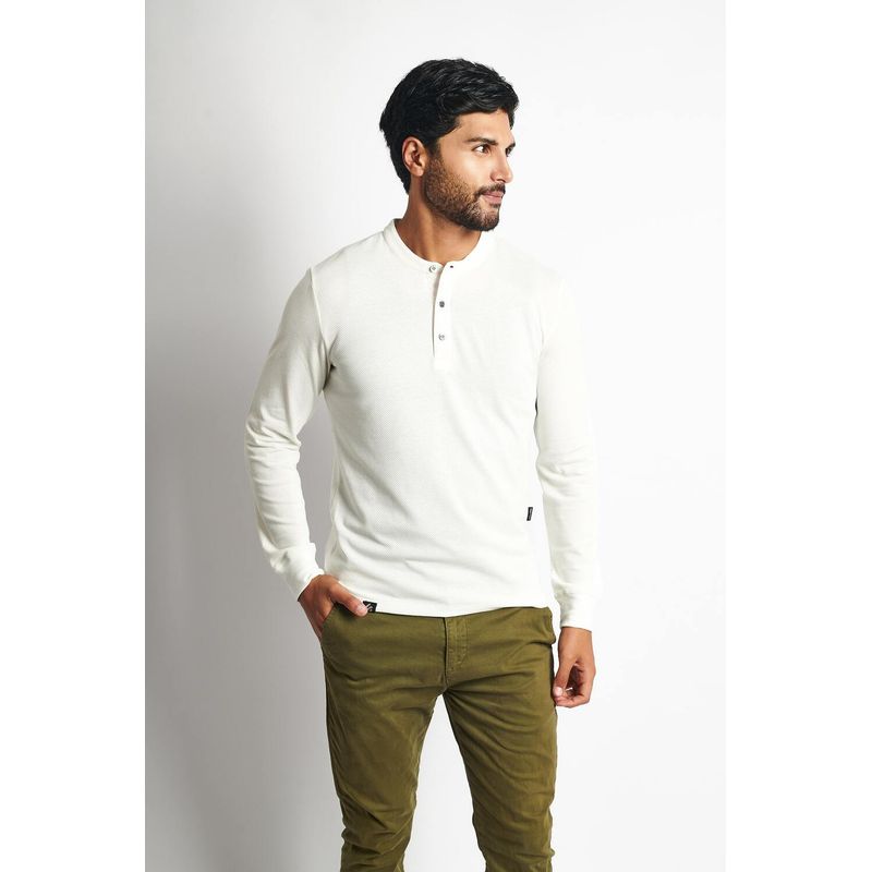 STEALTH - Polo Manga Larga Cuello Henley Hombre Stealth