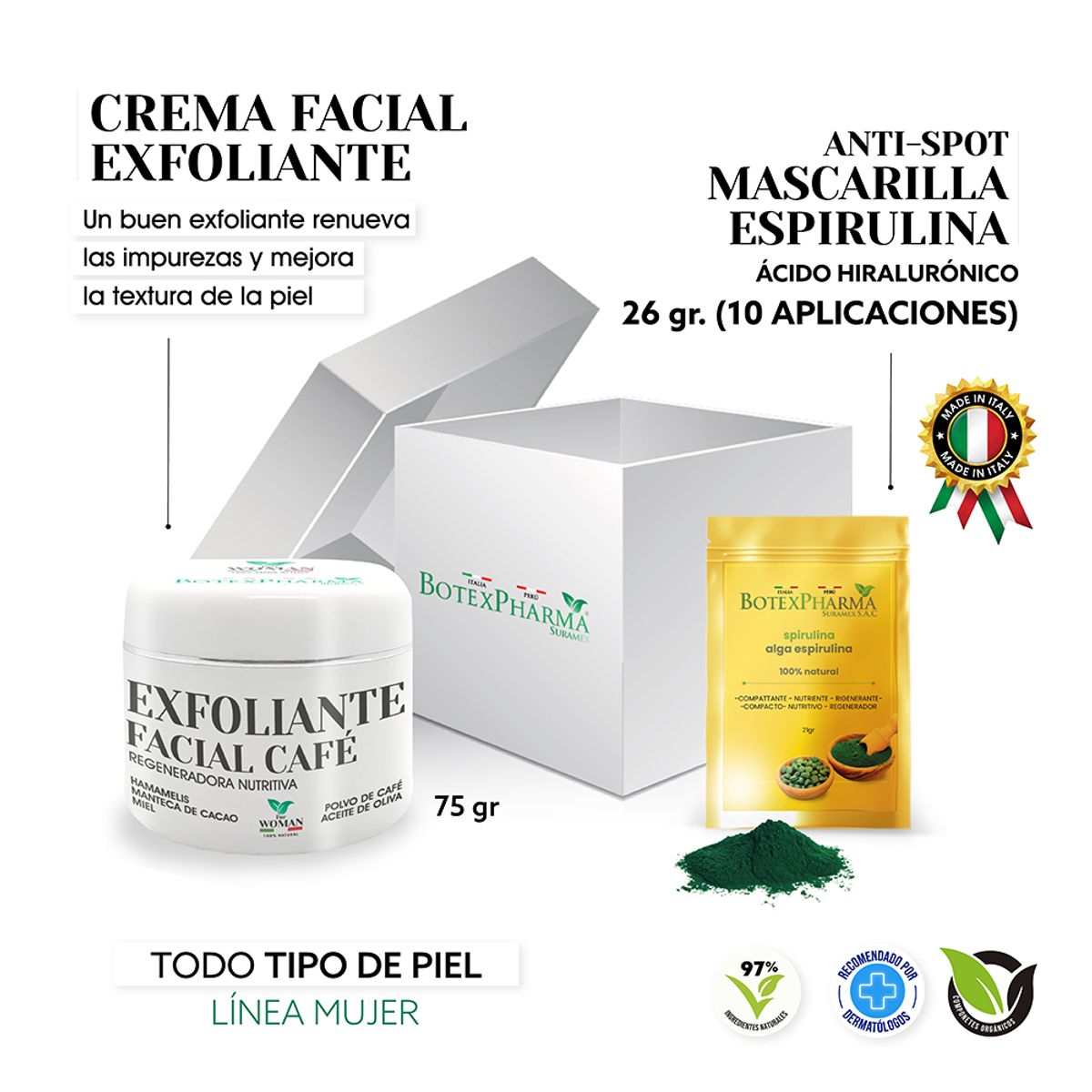 BOTEXPHARMA - Kit limpieza exclusivo para una piel radiante y saludable 2x1 ITALIA