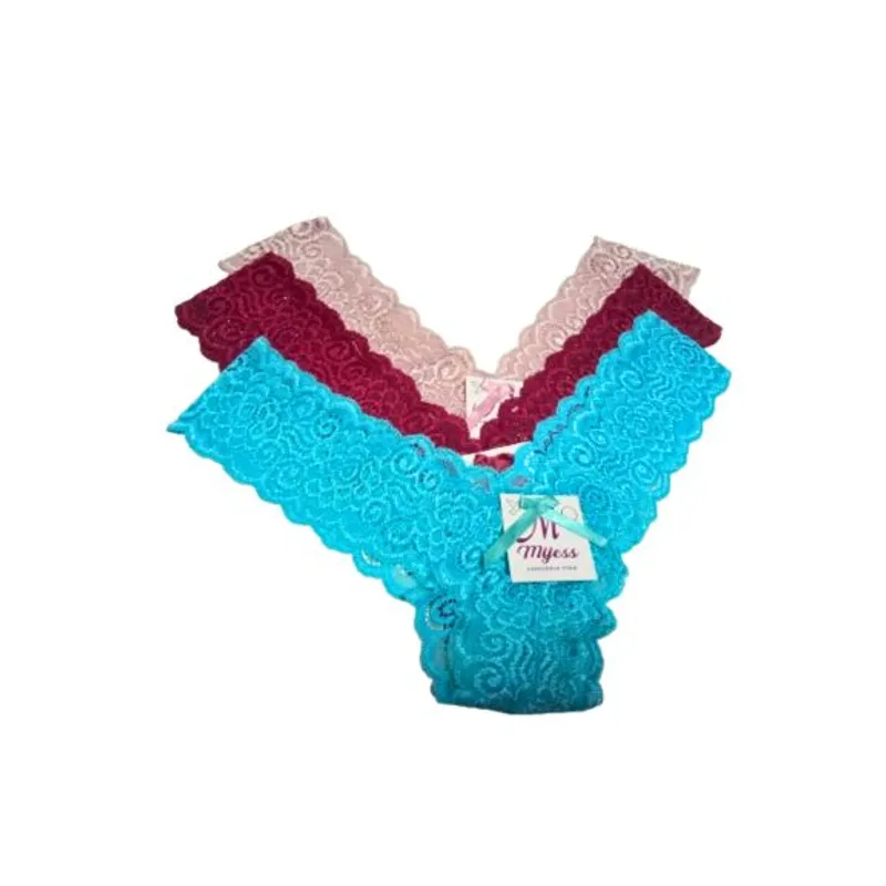 GENERICO - Trusas  Encaje Dama L - 3 unidades.