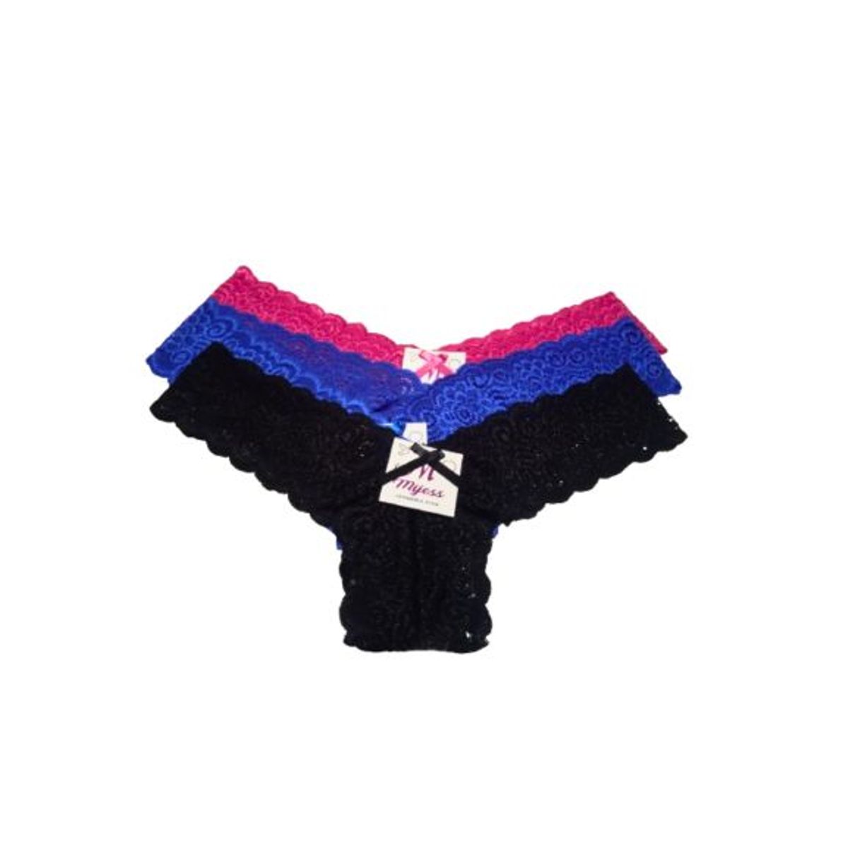 GENERICO - Trusas  Encaje Dama L - 3 unidades.