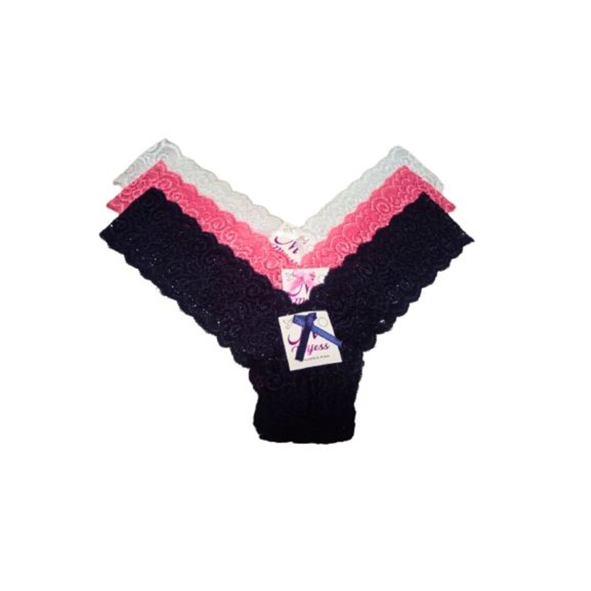 GENERICO - Trusas  Encaje Dama L - 3 unidades.