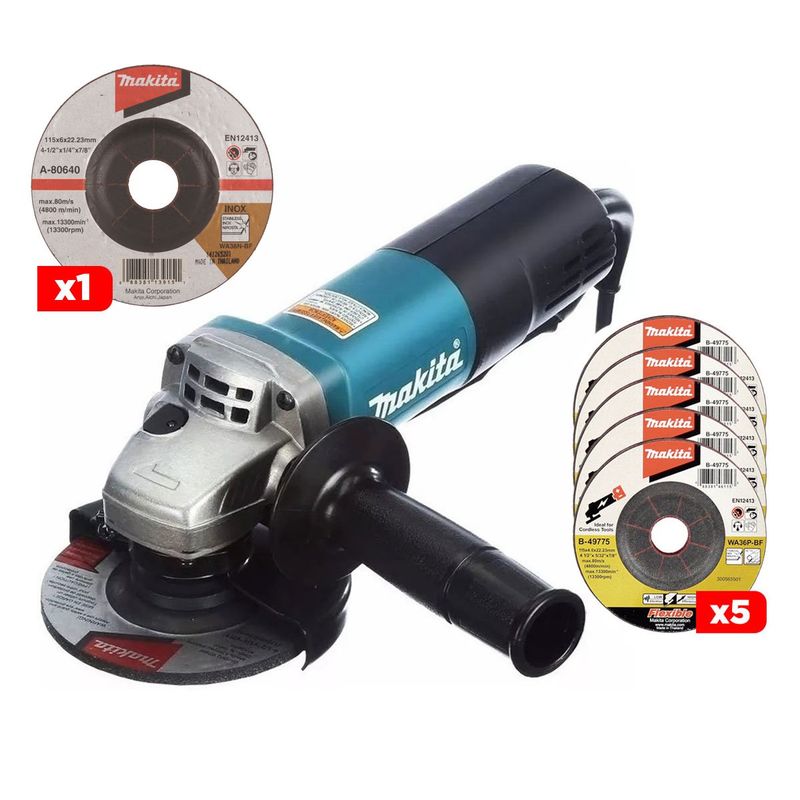 MAKITA - Amoladora Angular Makita 4 1/2" 840W 11000 Rpm 9557HPG