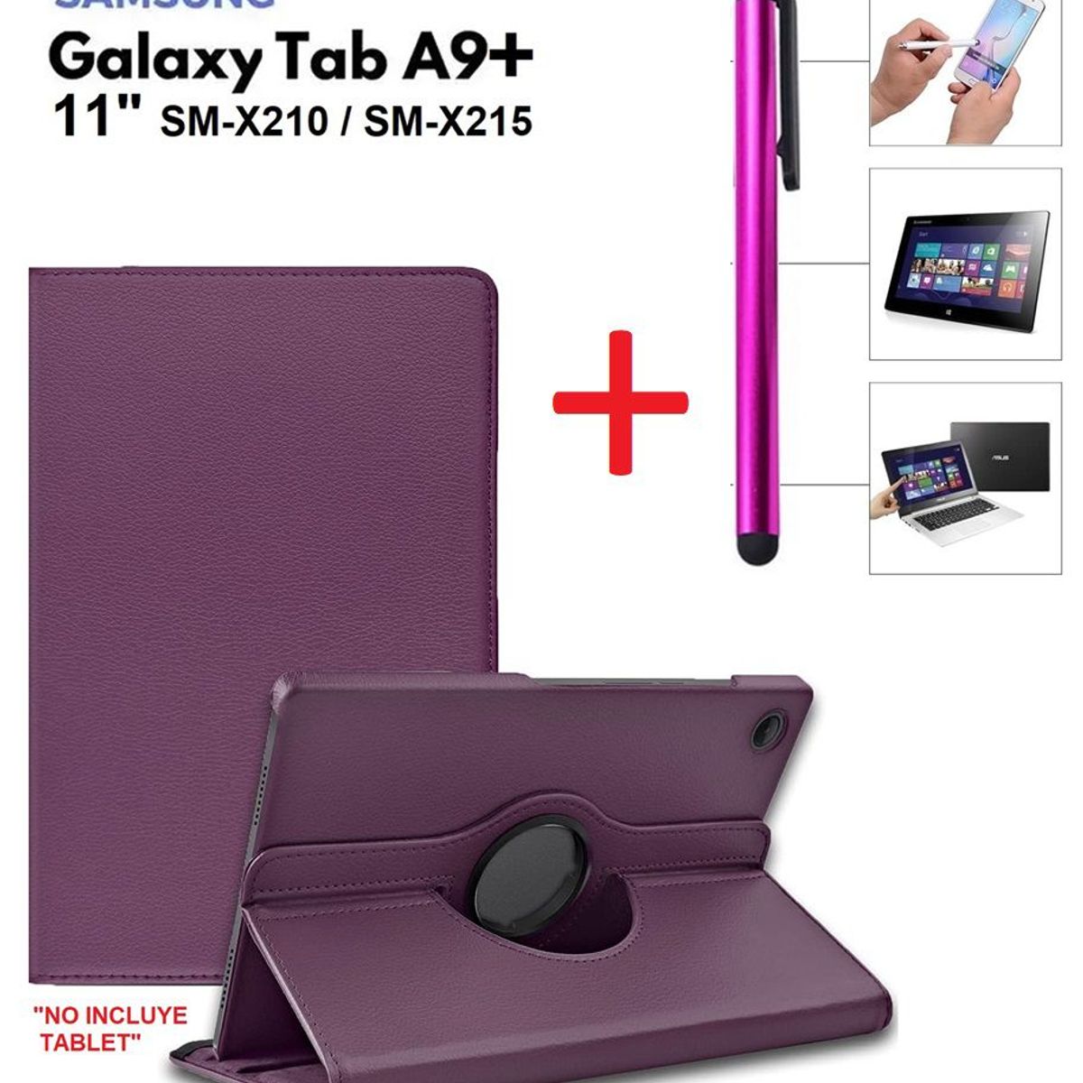 GENERICO - Funda Giratoria + Lapiz Tactil para Samsung Tab A9 Plus 11.0 SM-X210