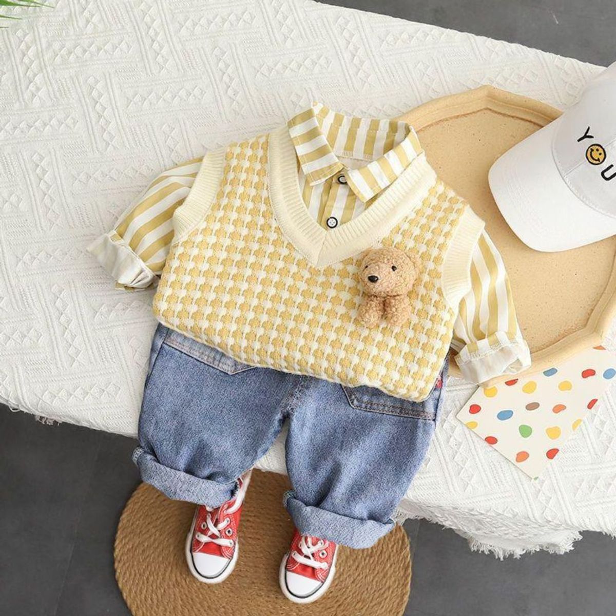 GENERICO - ROPA DE NIÑO OSO  DE  3 PIEZAS